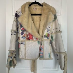 Vintage Art Deco Print Coat